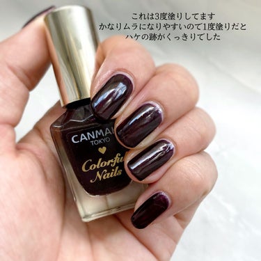 カラフルネイルズ N62 ディープアメジスト/キャンメイク/マニキュアを使ったクチコミ（3枚目）