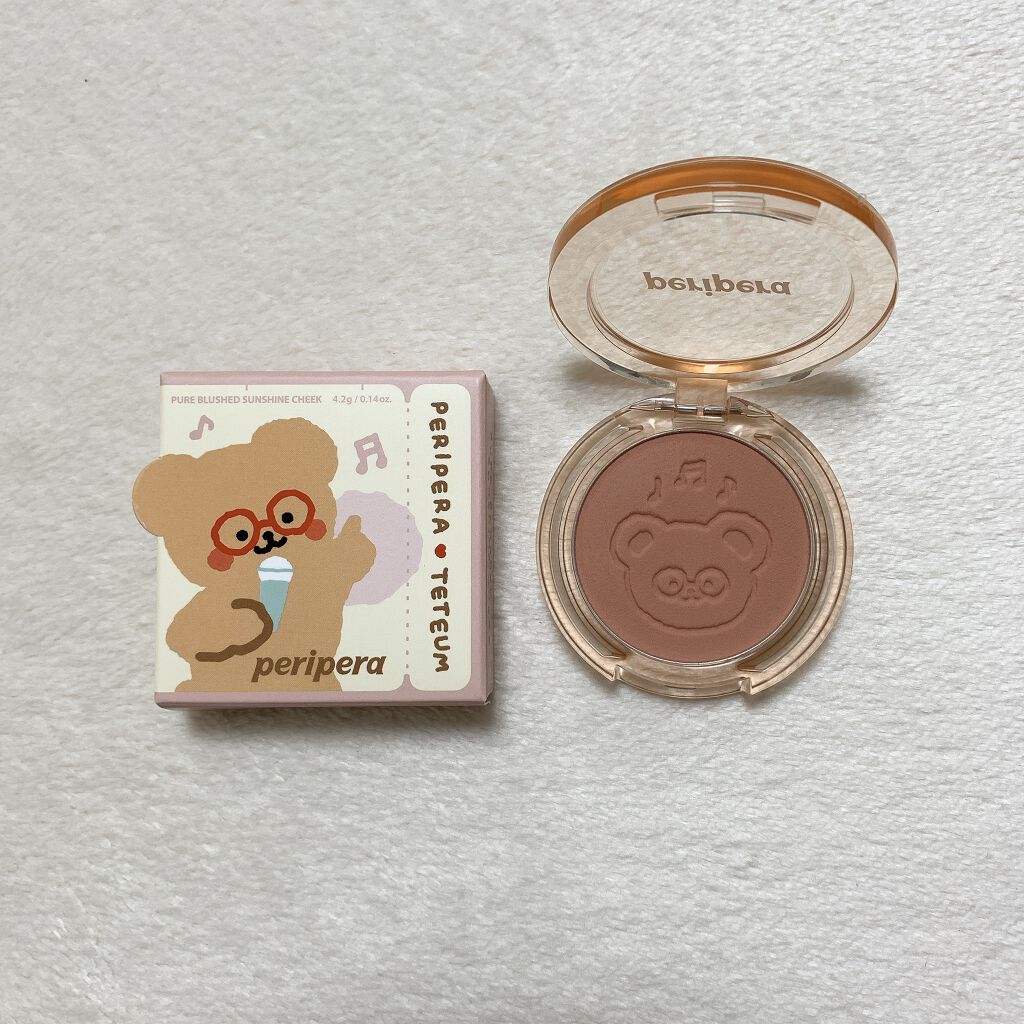 ピュア ブラッシュド サンシャイン チーク/PERIPERA/パウダーチークを使ったクチコミ（2枚目）