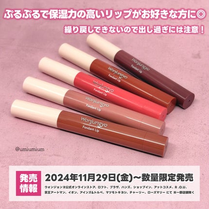 ウォンジョンヨ フォンダンリップ/Wonjungyo/口紅を使ったクチコミ(6枚目)