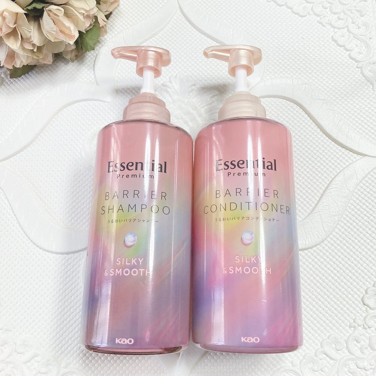 エッセンシャルプレミアム バリアシャンプー・コンディショナー シルキー&スムース/エッセンシャル/市販シャンプーを使ったクチコミ(2枚目)