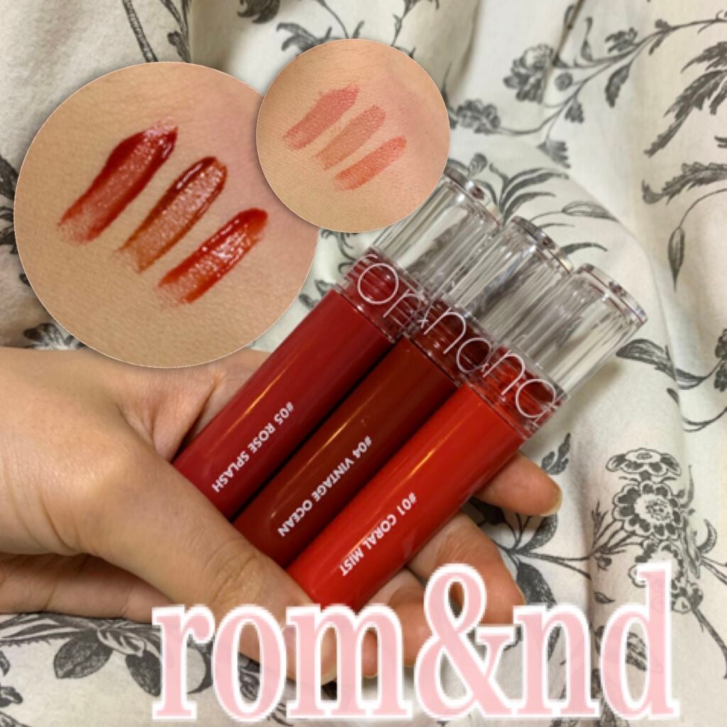 グラスティングウォーターティント/rom&nd/リップティントを使ったクチコミ(1枚目)