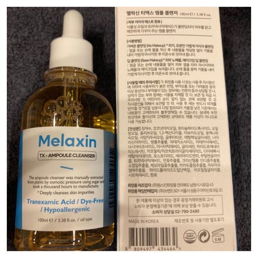 Dr.Melaxin TX-アンプルクレンザーのクチコミ「𖤐´-

Melaxin
TM-AMPOULE CLEANSER
内容量 : 100mL

O.....」（2枚目）