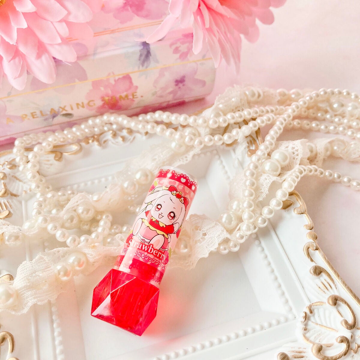 こどもリップクリーム(いちごの香り)/ダリヤ/リップクリームを使ったクチコミ(1枚目)