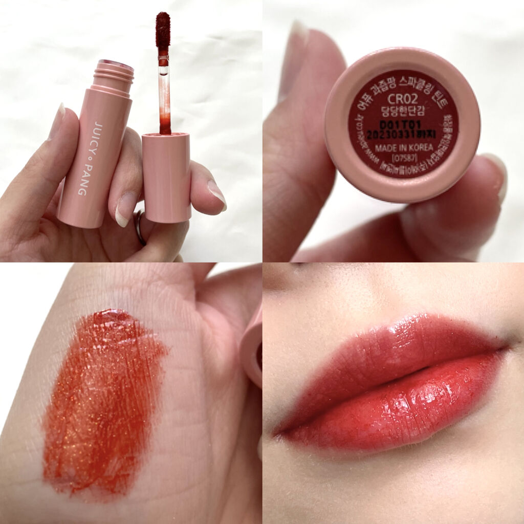 アピュー ジューシーパン スパークリングティント CR02 たべごろ甘柿/A’pieu/口紅を使ったクチコミ（1枚目）
