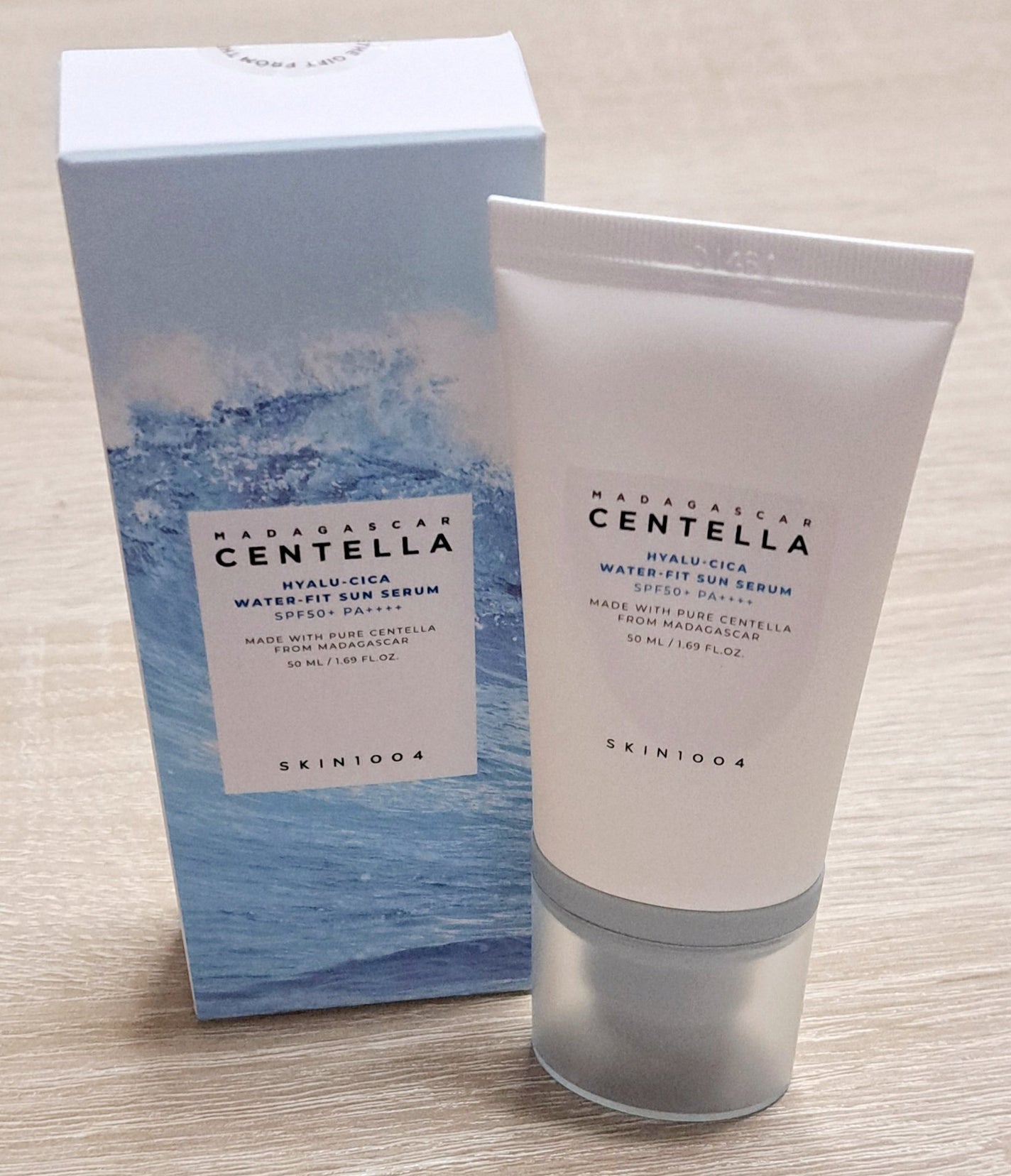 ヒアルーシカ ウォーターフィット サンセラム/SKIN1004/日焼け止めローションを使ったクチコミ(1枚目)