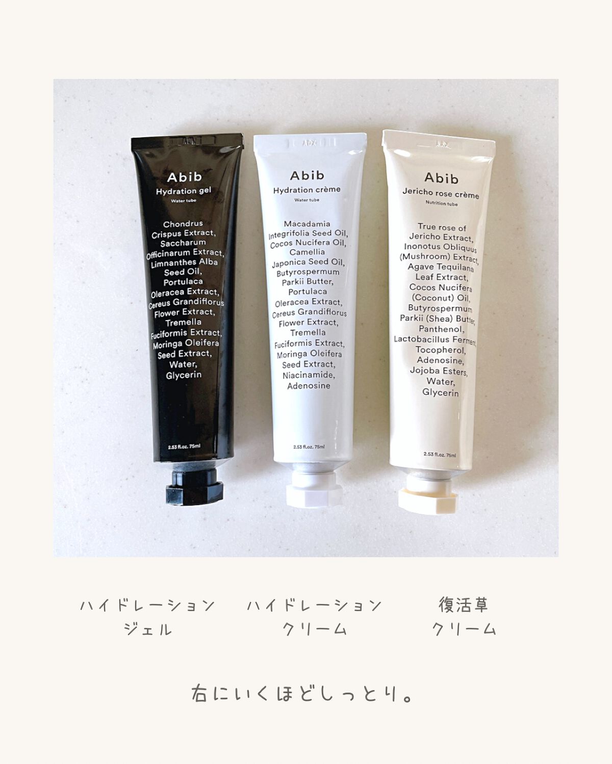 HYDRATION GEL WATER TUBE/Abib /フェイスクリームを使ったクチコミ（3枚目）
