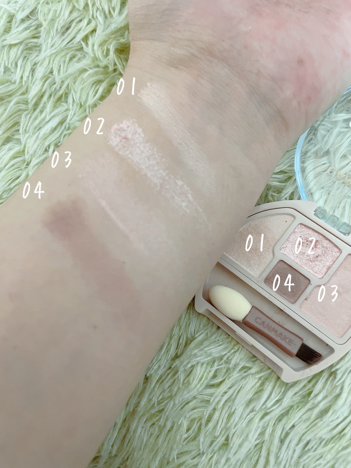 プランぷくコーデアイズ/キャンメイク/パウダーアイシャドウを使ったクチコミ（2枚目）