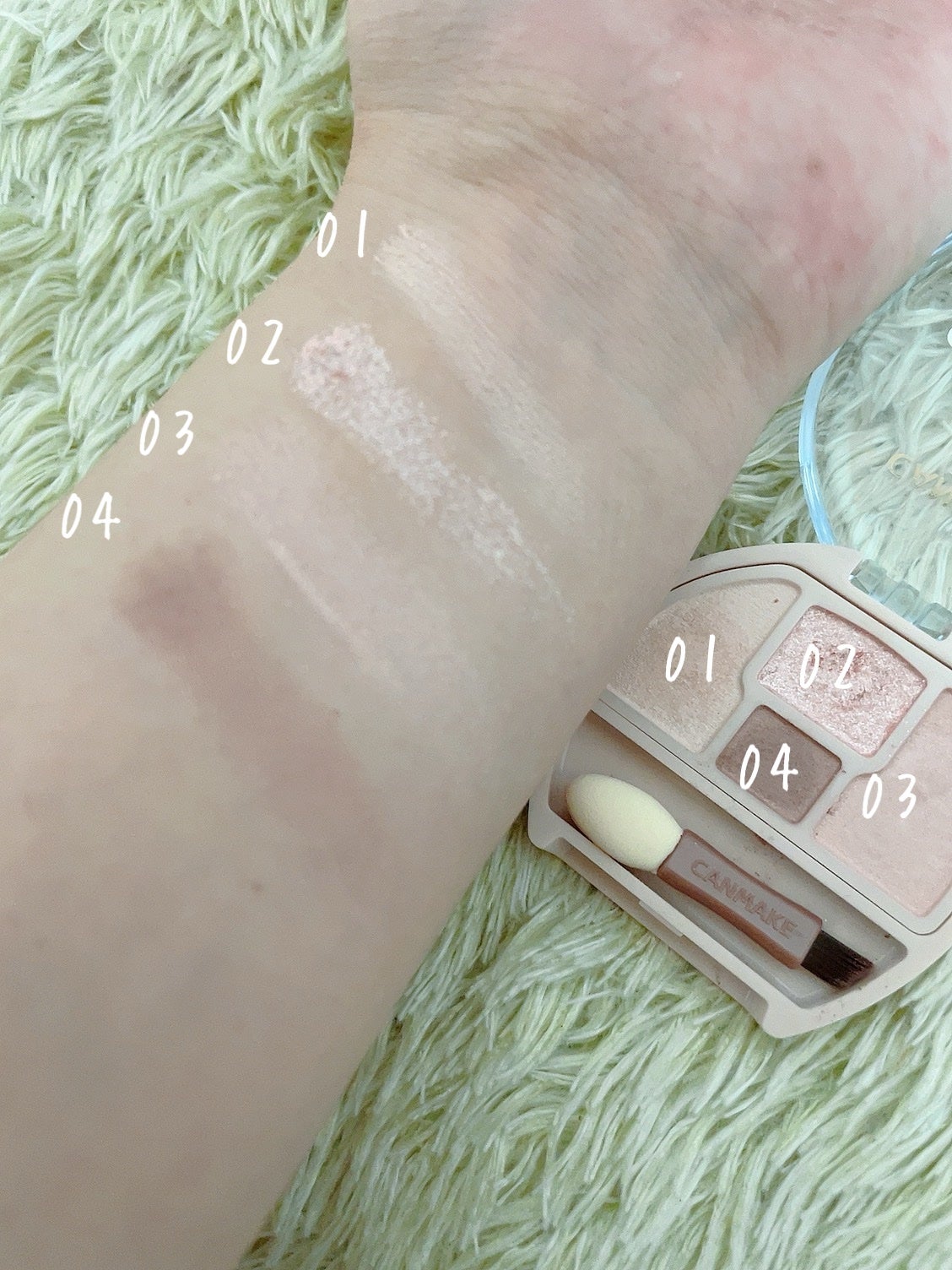 プランぷくコーデアイズ/キャンメイク/パウダーアイシャドウを使ったクチコミ(2枚目)