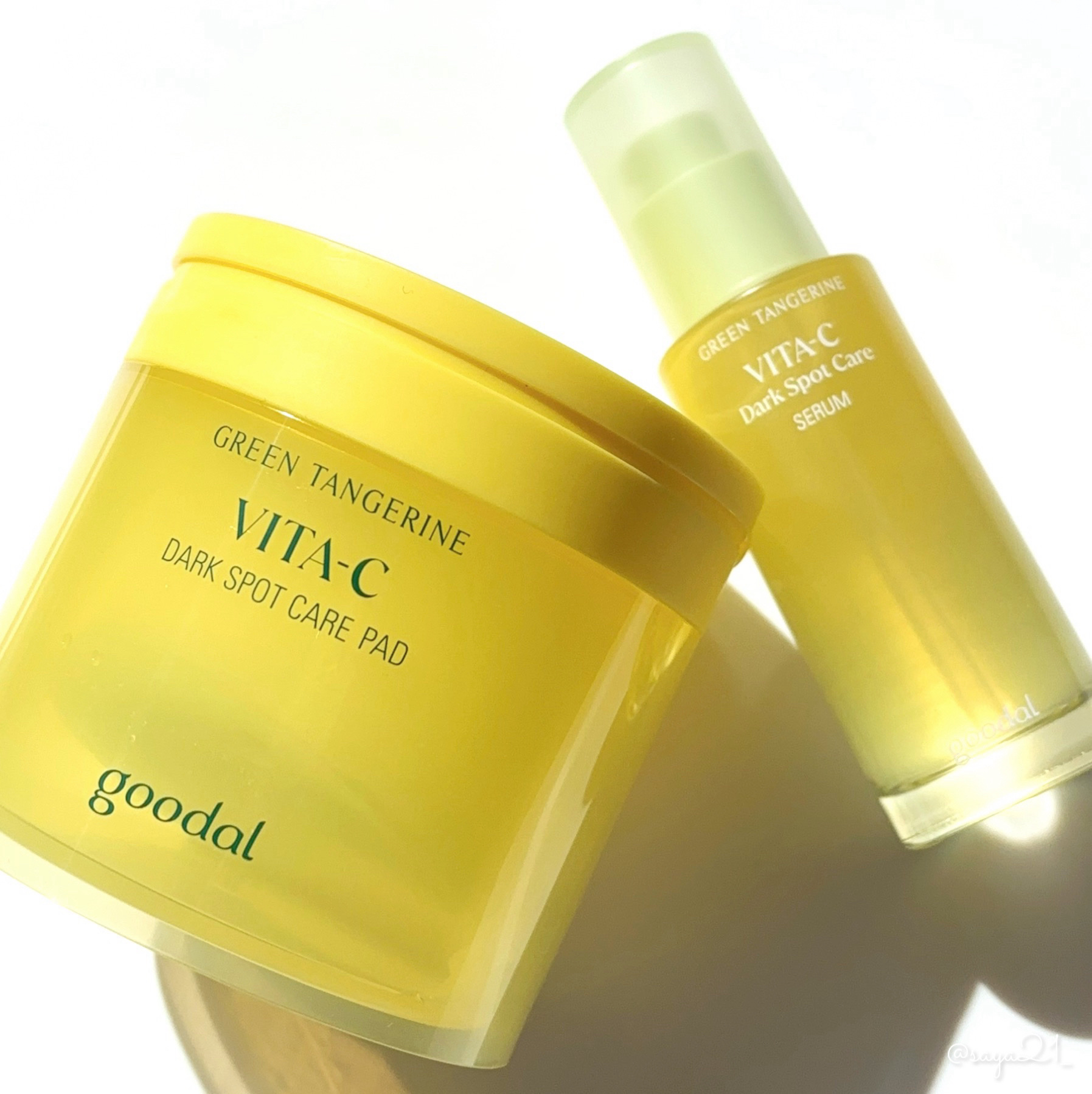 グリーンタンジェリン ビタCダークスポットケアパッド/goodal/トナーパッドを使ったクチコミ（1枚目）