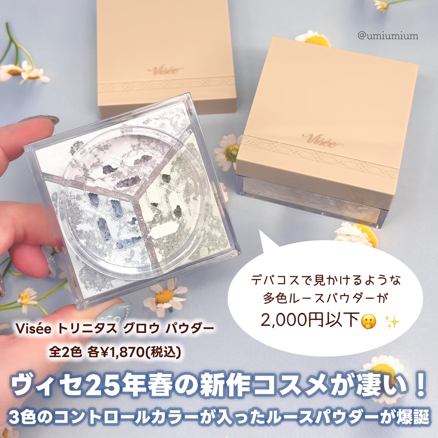 トリニタス グロウ パウダー/Visée/ルースパウダーを使ったクチコミ(2枚目)