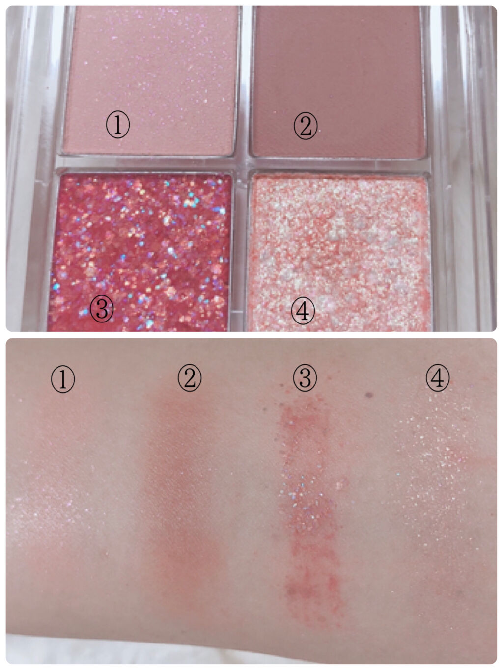 TWINKLE POP Pearl Flex Glitter Eye Palette/CLIO/アイシャドウパレットを使ったクチコミ（2枚目）
