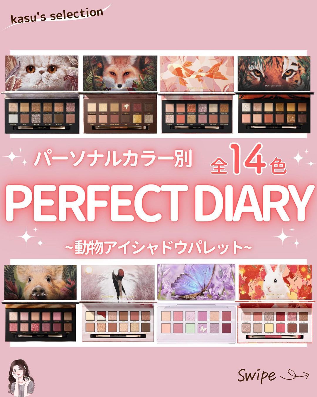 エクスプローラ12色 動物アイシャドウパレット/PERFECT DIARY/アイシャドウパレットを使ったクチコミ（1枚目）