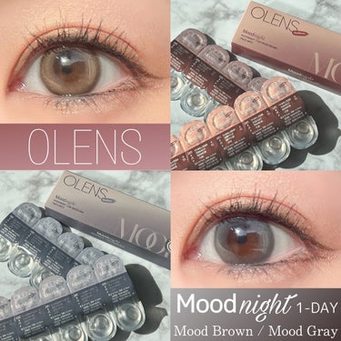 OLENS Moodnight 1Monthのクチコミ「POPLENSで人気のMoodnightから待望の1Day登場！

真ん中までソフトに広がるグ.....」（1枚目）