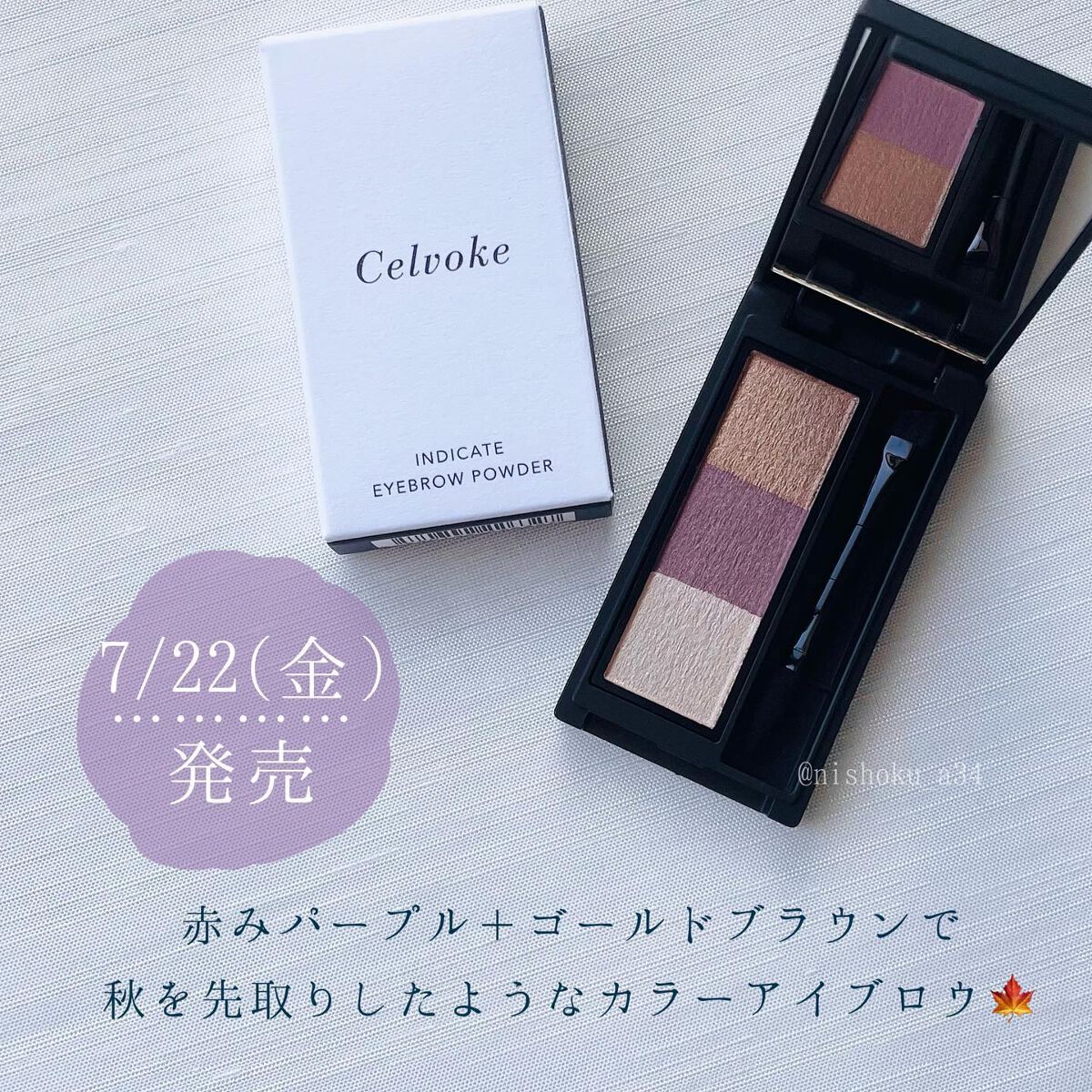 セルヴォーク インディケイトアイブロウパウダー/Celvoke/パウダーアイブロウを使ったクチコミ（2枚目）