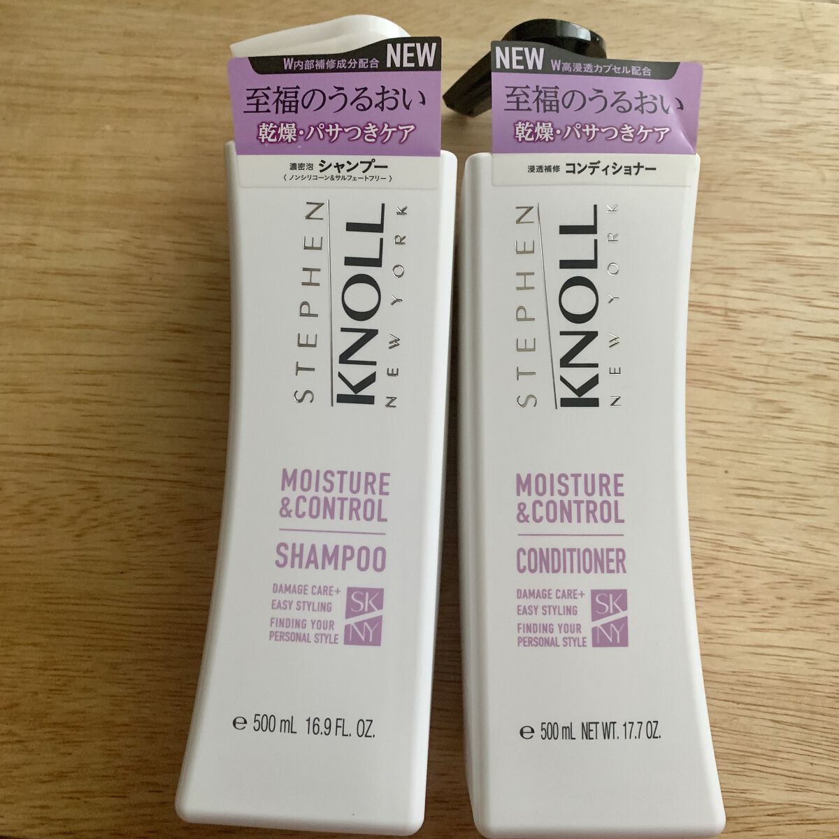 モイスチュアコントロール シャンプー Ｗ/コンディショナー Ｗ シャンプー本体 500ml/スティーブンノル ニューヨーク/市販シャンプーを使ったクチコミ（1枚目）