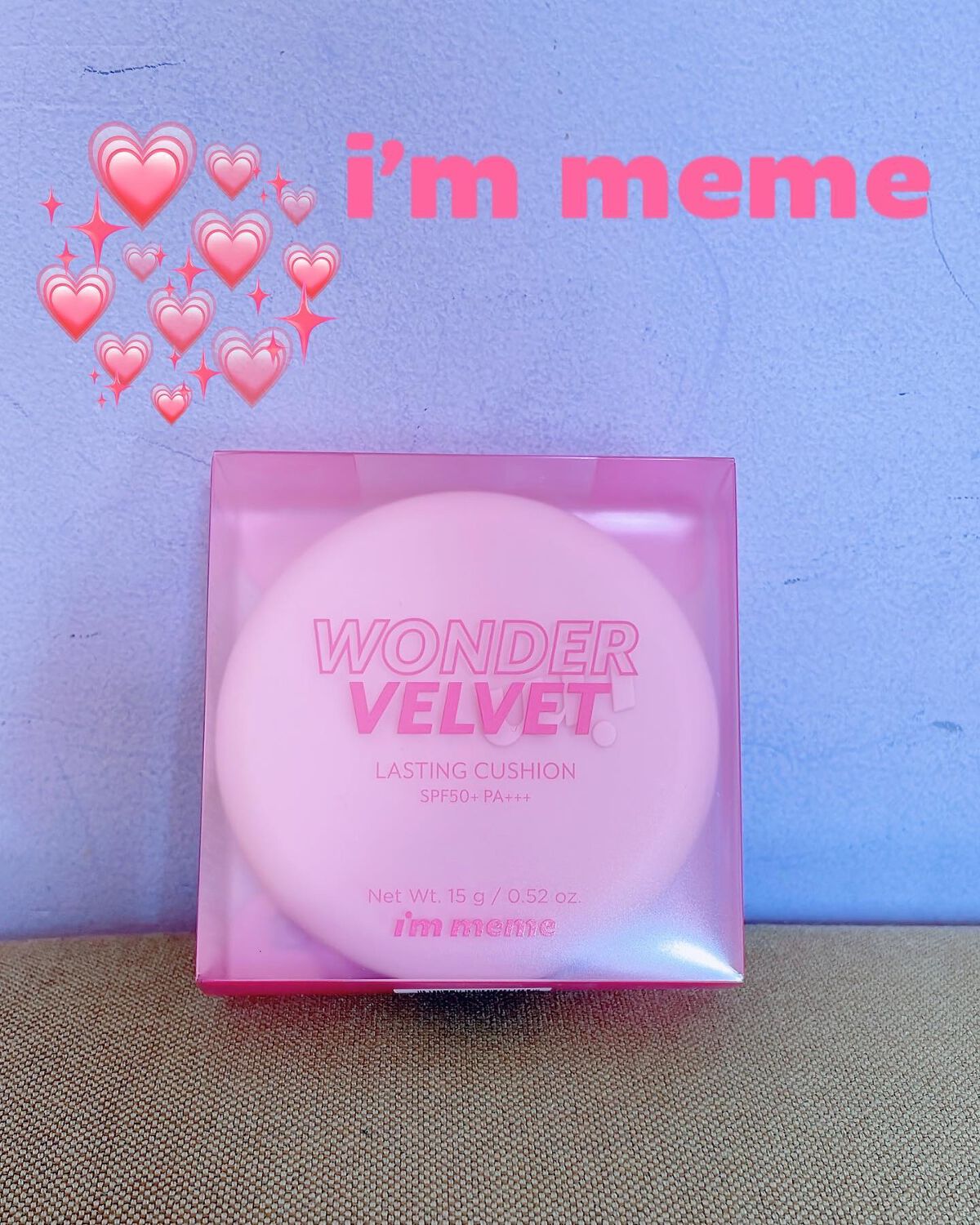 ワンダーベルベットラスティングクッション/i’m meme/クッションファンデーションを使ったクチコミ（2枚目）