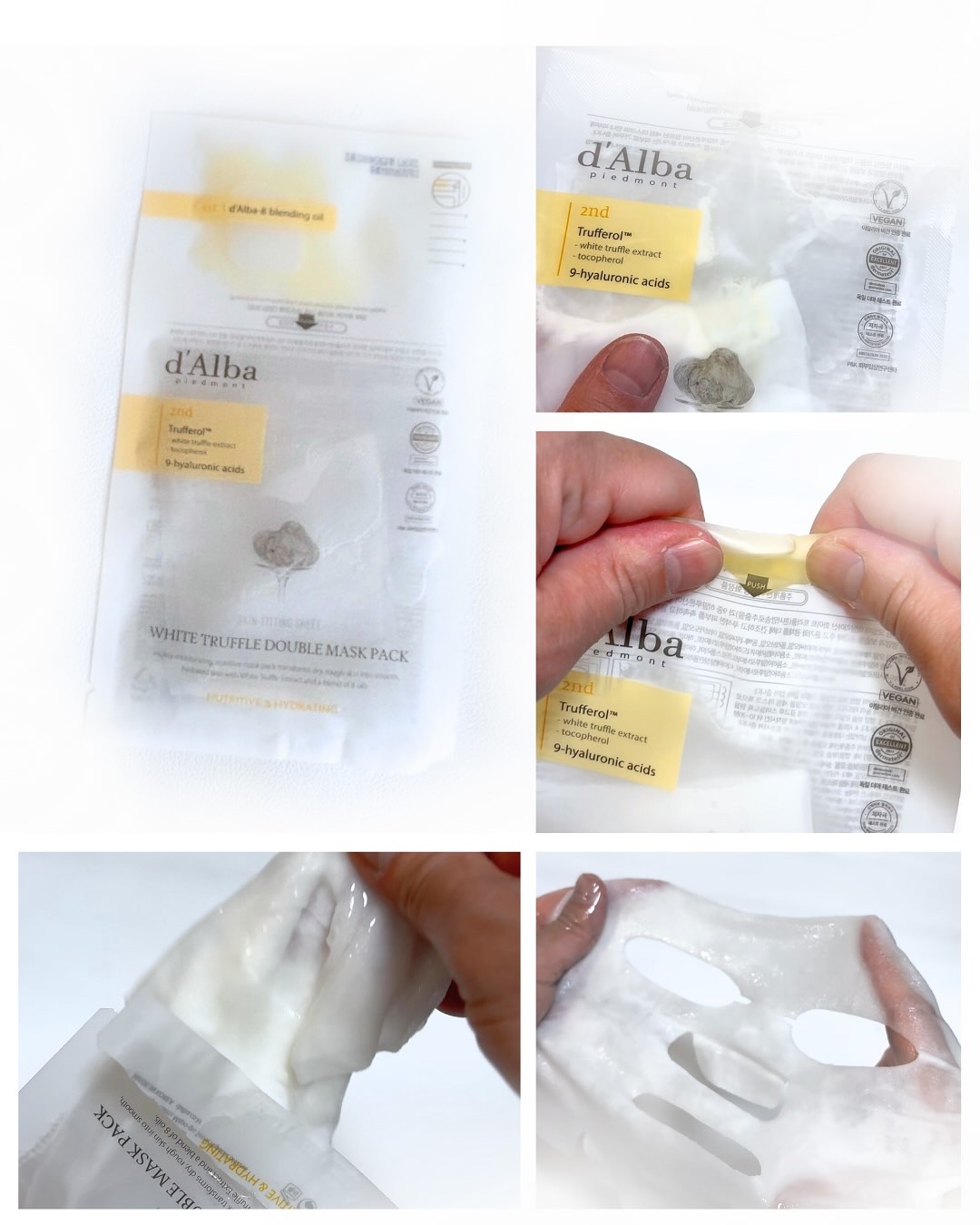 ホワイトトリュフダブルマスクパック(栄養/保湿)/ダルバ/シートマスク・パックを使ったクチコミ（3枚目）
