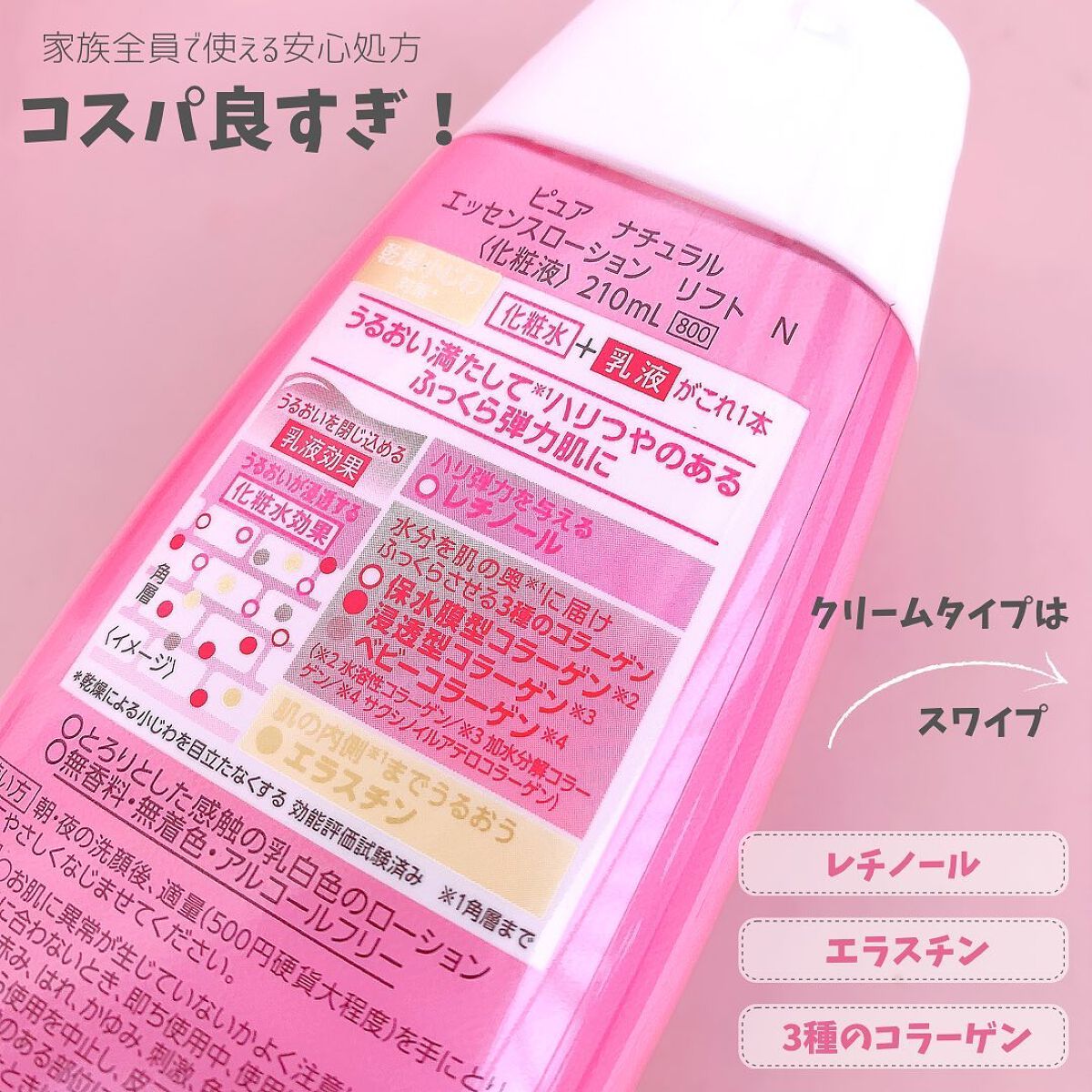 ピュア ナチュラル エッセンスローション リフト /pdc/オールインワン化粧品を使ったクチコミ(4枚目)