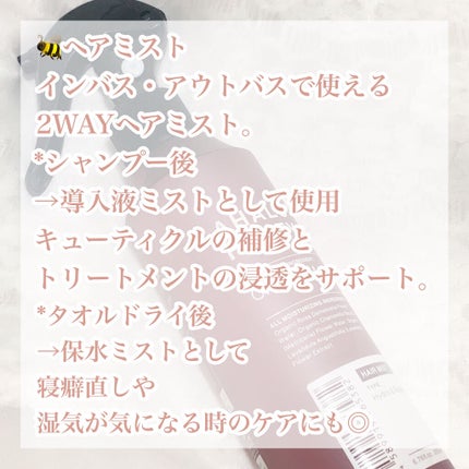 ハイドロ&リペア ジェントル ヘアミスト/AHALO HONEY/プレスタイリング・寝ぐせ直しを使ったクチコミ(4枚目)