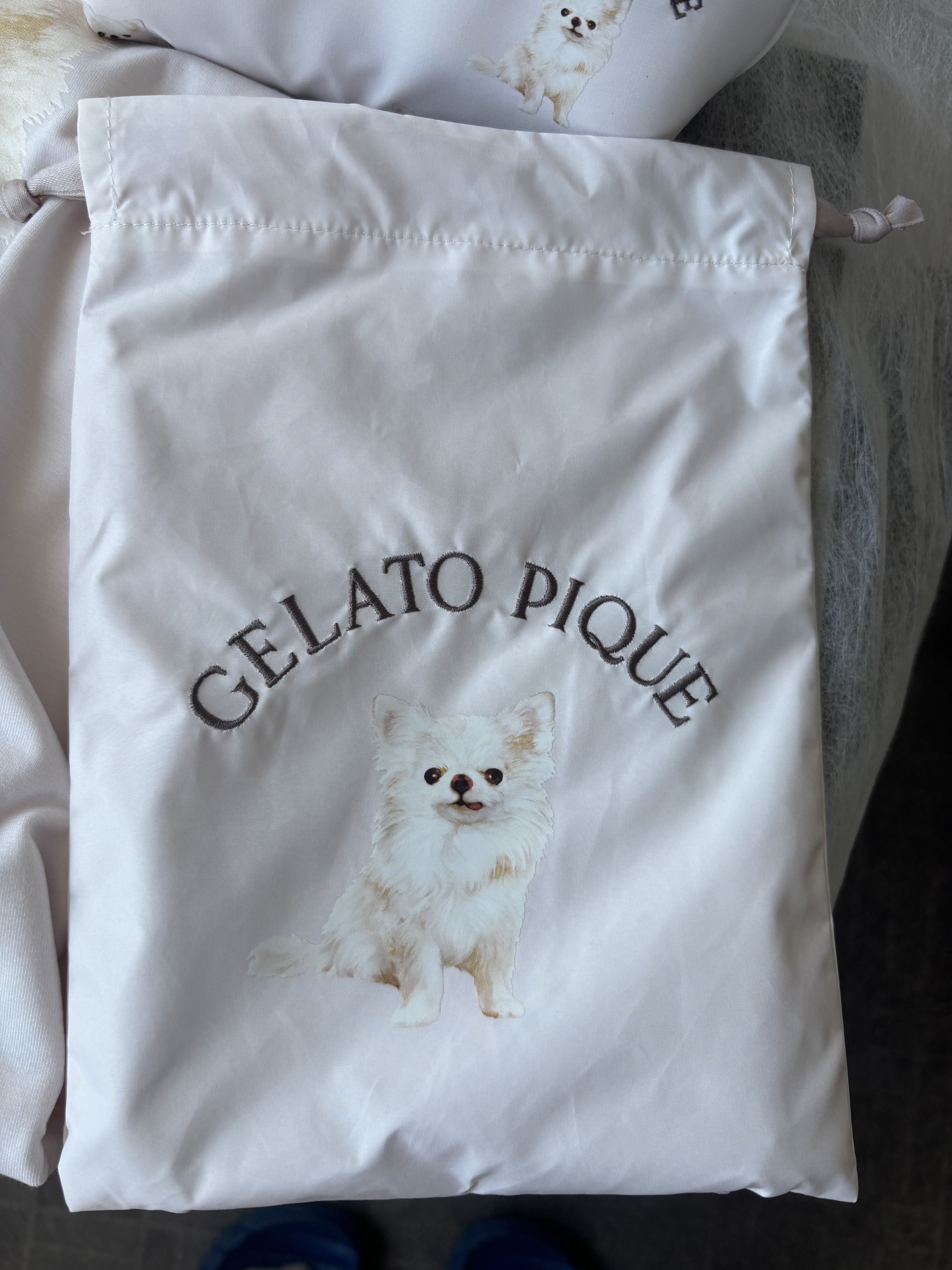 DOG柄マチ付きポーチ/ジェラートピケ/化粧ポーチを使ったクチコミ（2枚目）