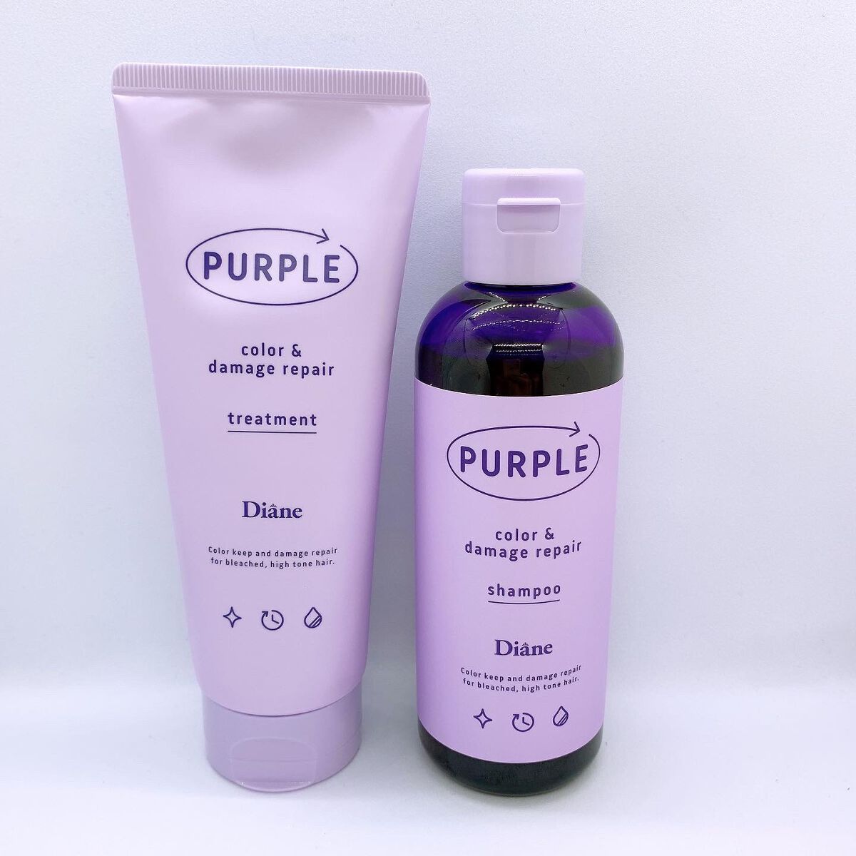 カラーシャンプー＆トリートメント トリートメント パープル/ダイアン/市販シャンプーを使ったクチコミ（1枚目）