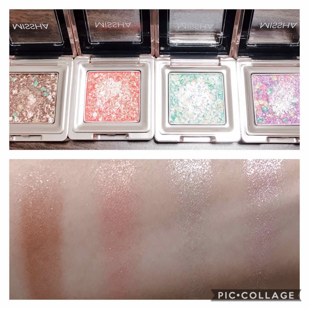 グリッタープリズム シャドウ/MISSHA/グリッターを使ったクチコミ(2枚目)