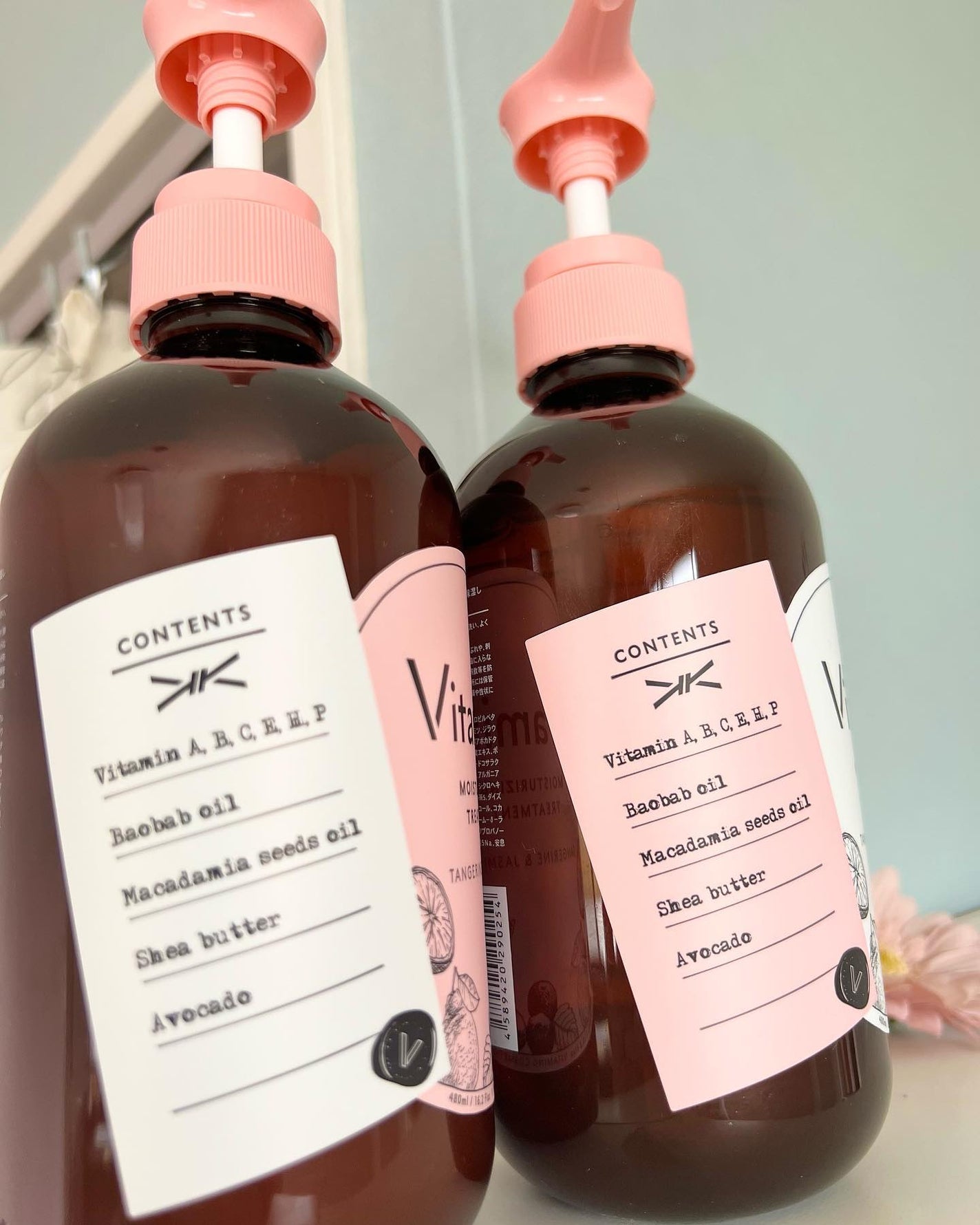 モイストシャンプー/トリートメント(タンジェリン&ジャスミンの香り)/Vitaming/市販シャンプーを使ったクチコミ(5枚目)