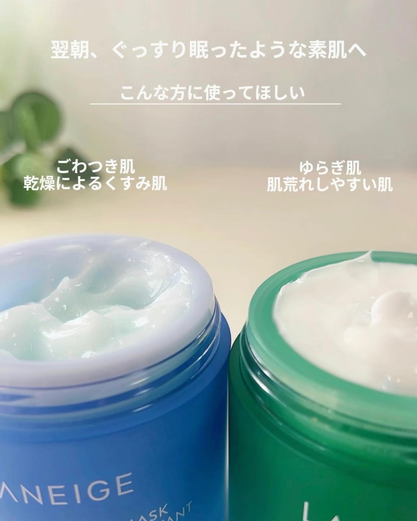 シカスリーピングマスク/LANEIGE/フェイスクリームを使ったクチコミ（2枚目）