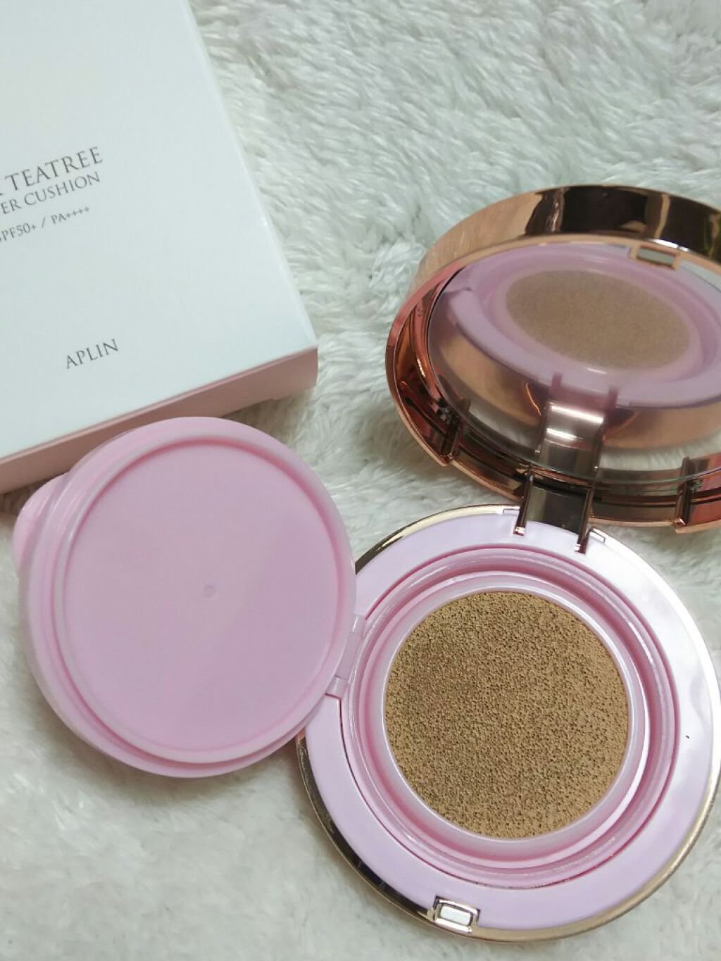 ピンクティーツリーカバークッション/APLIN/クッションファンデーションを使ったクチコミ(2枚目)