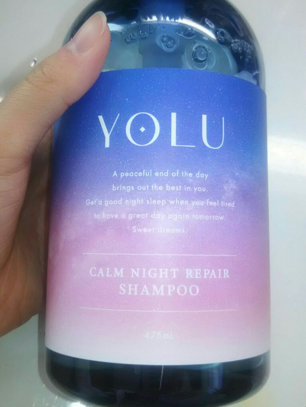 カームナイトリペアシャンプー／トリートメント/YOLU/市販シャンプーを使ったクチコミ（2枚目）
