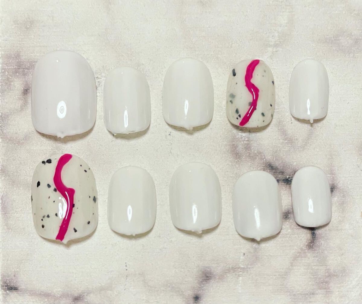 マイカジェル 03ミルキーホワイト/NAILTOWN/ジェルネイルを使ったクチコミ（1枚目）