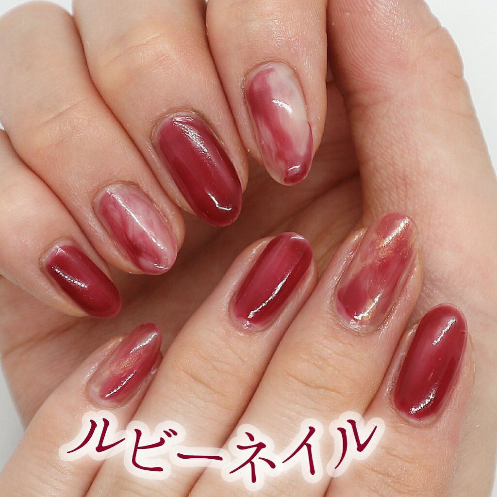 ザ ネイルポリッシュ Addictionを使った口コミ 上品に魅せるルビーネイル𓂃 こんばんは め By 𝑚𝑒𝑟𝑐𝑒 Lips