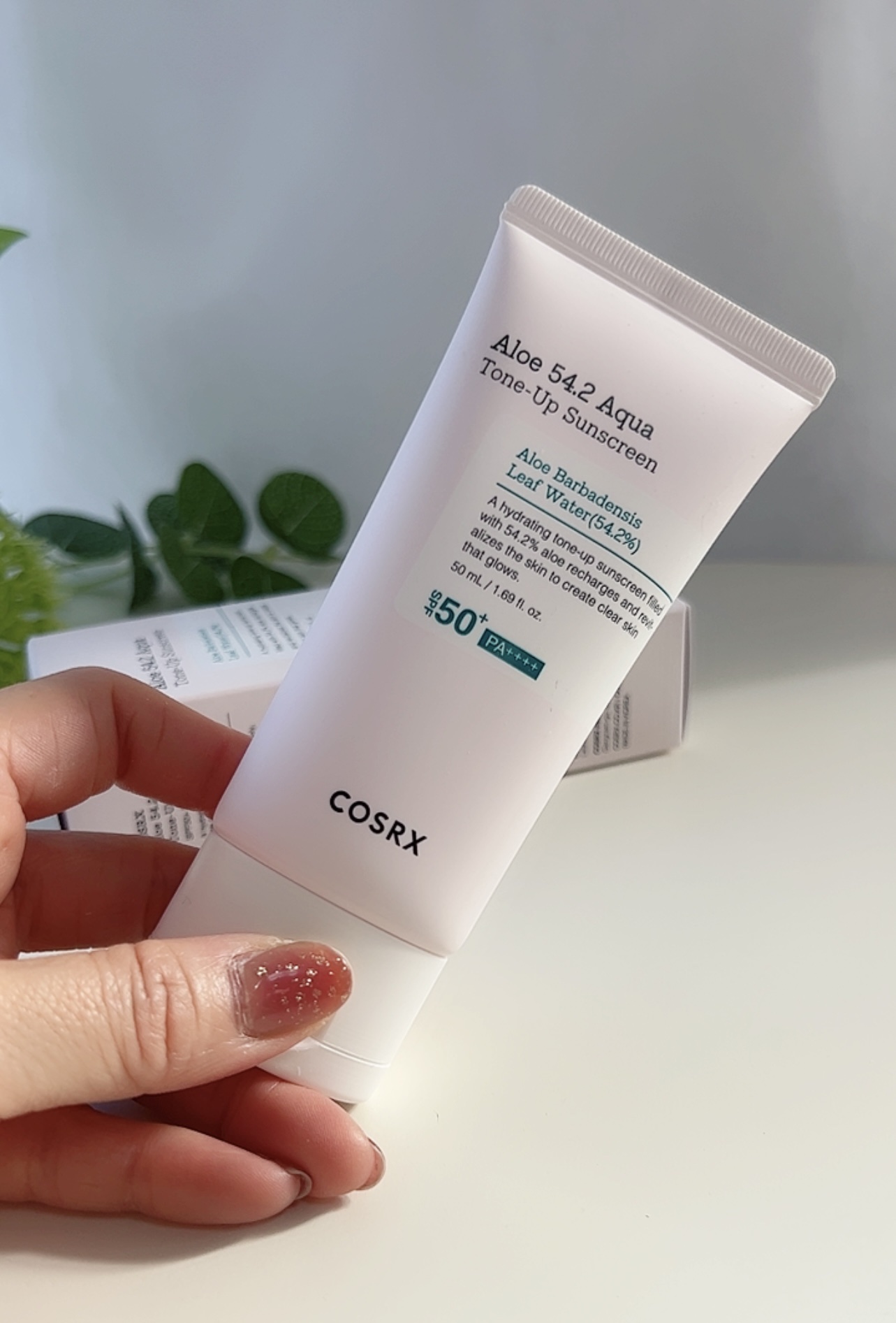 アロエ54.2アクアトーンアップUVクリーム　SPF50+ PA++++/COSRX/日焼け止めクリームを使ったクチコミ（1枚目）