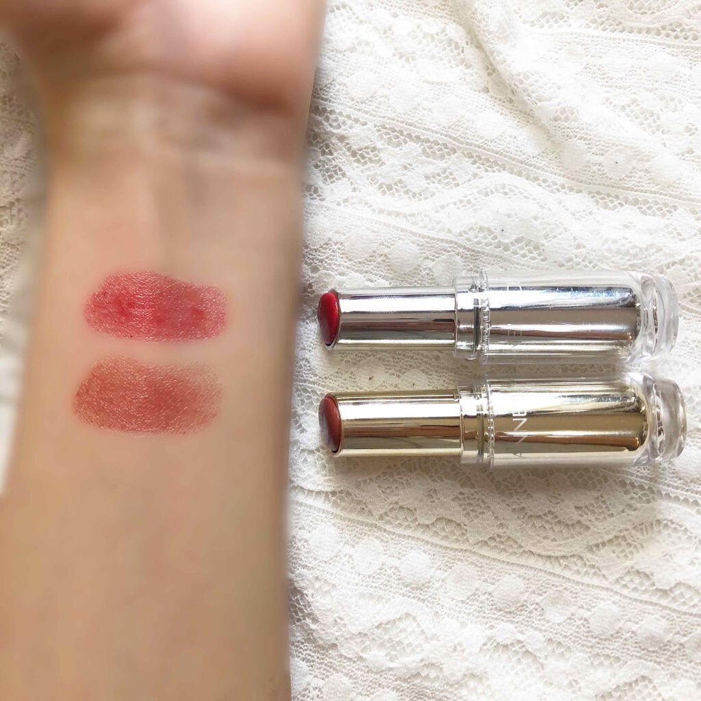 ラスティンググロスリップ/CEZANNE/口紅を使ったクチコミ（2枚目）