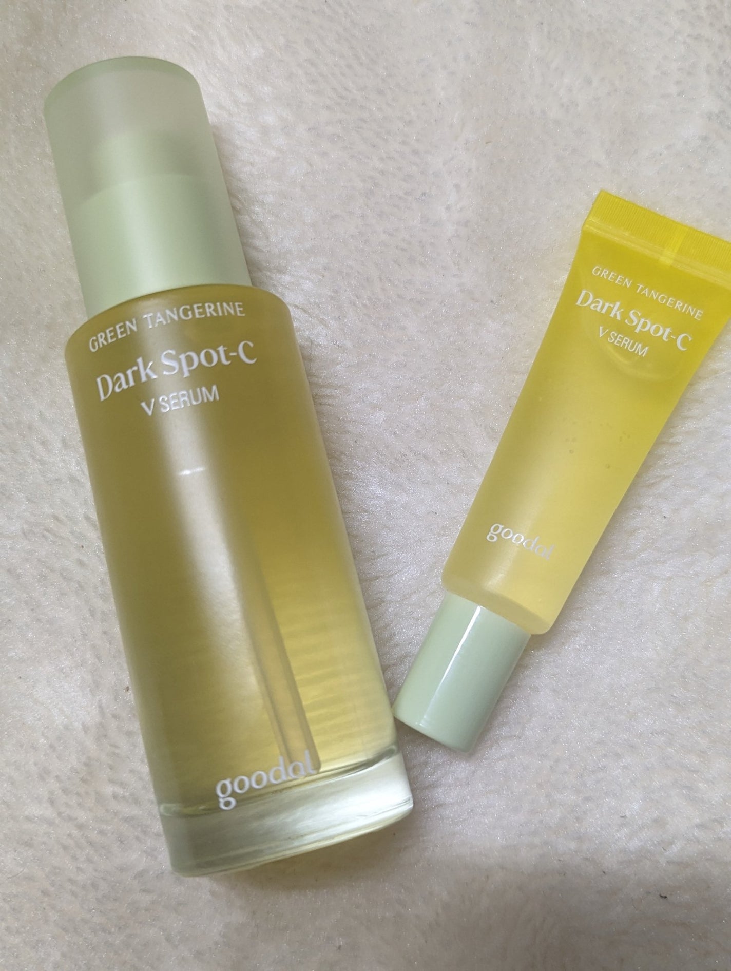 グリーンタンジェリン ビタC ダークスポットケアセラム/goodal/美容液を使ったクチコミ(1枚目)