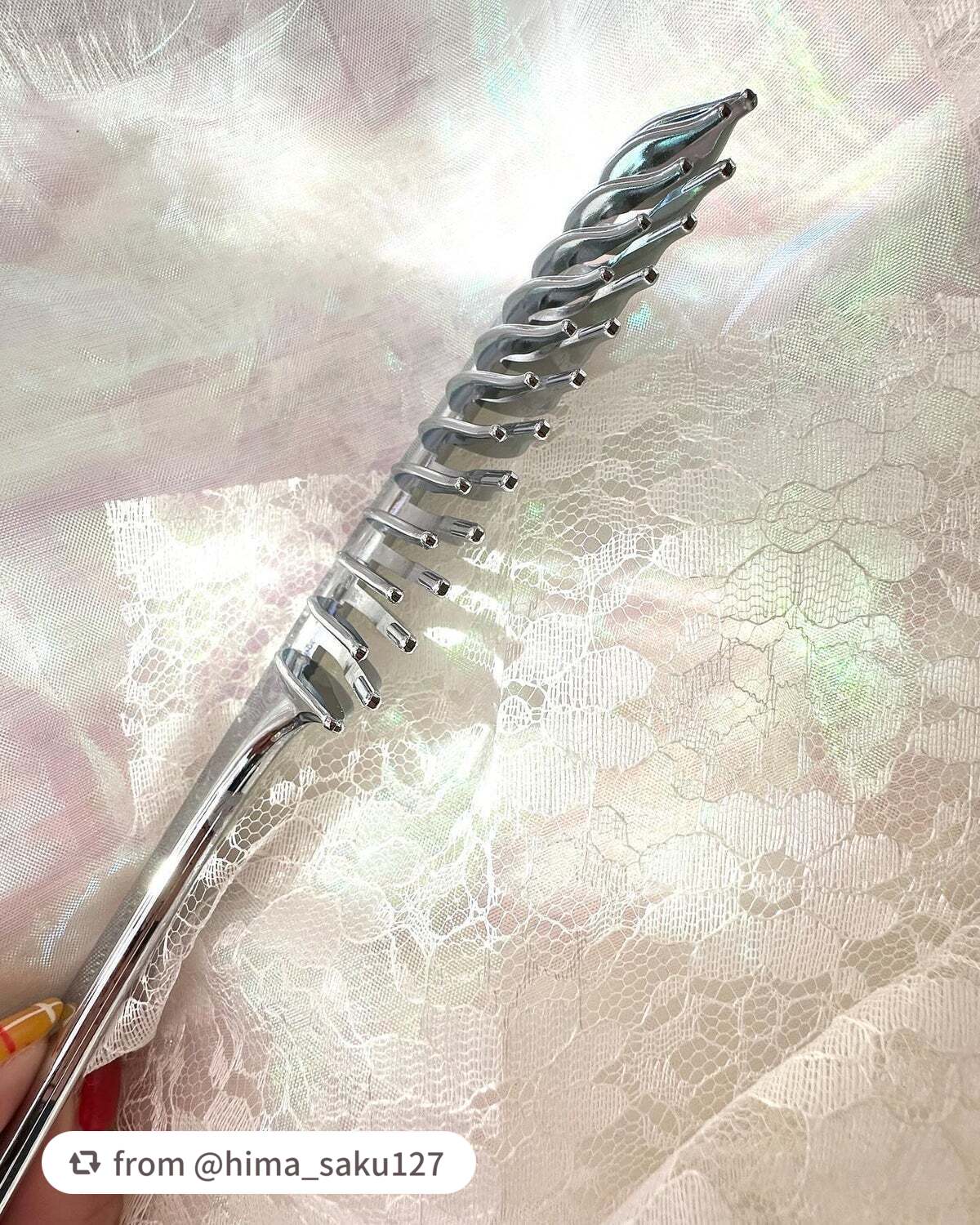 フラットヘア デタングルコーム/SHOBIDO/ヘアコームを使ったクチコミ(2枚目)