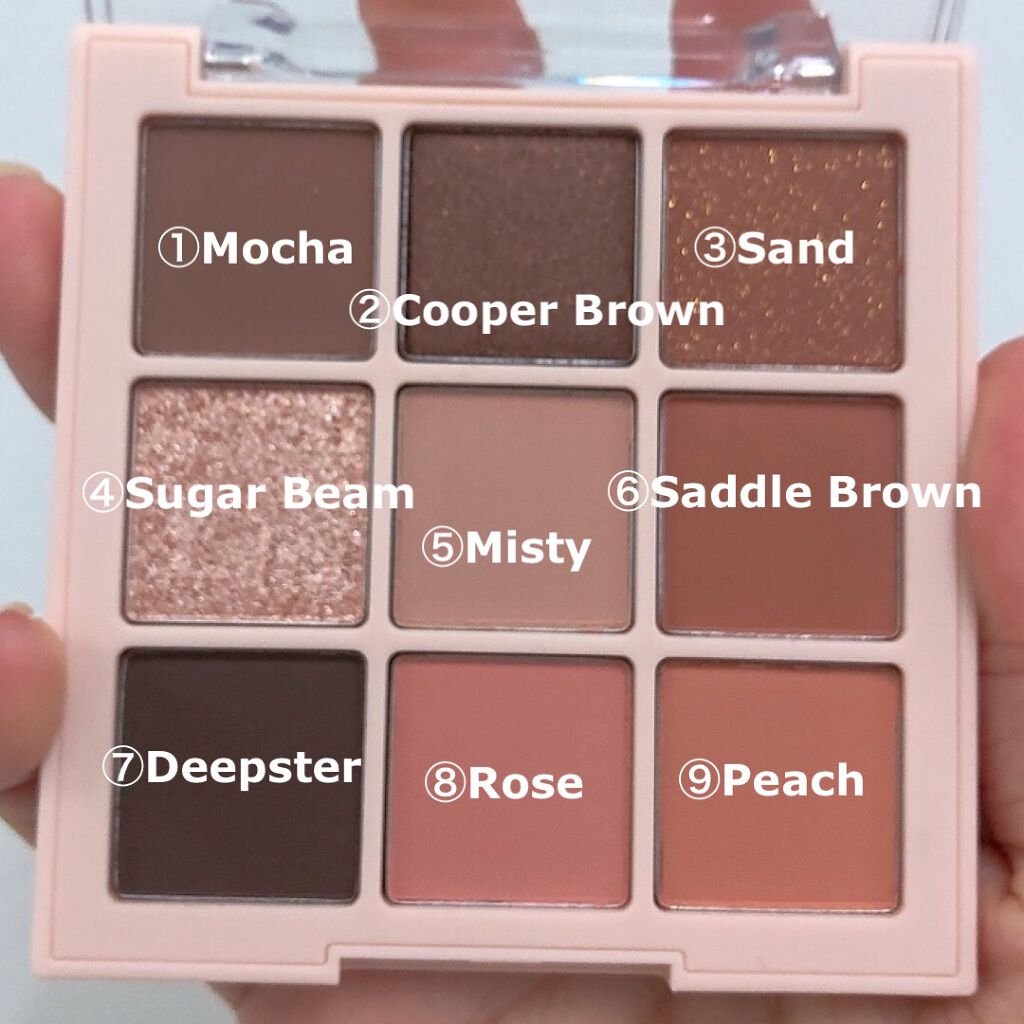 FAVORITE 9 SHADOW PALETTE/VELY VELY/アイシャドウパレットを使ったクチコミ（2枚目）