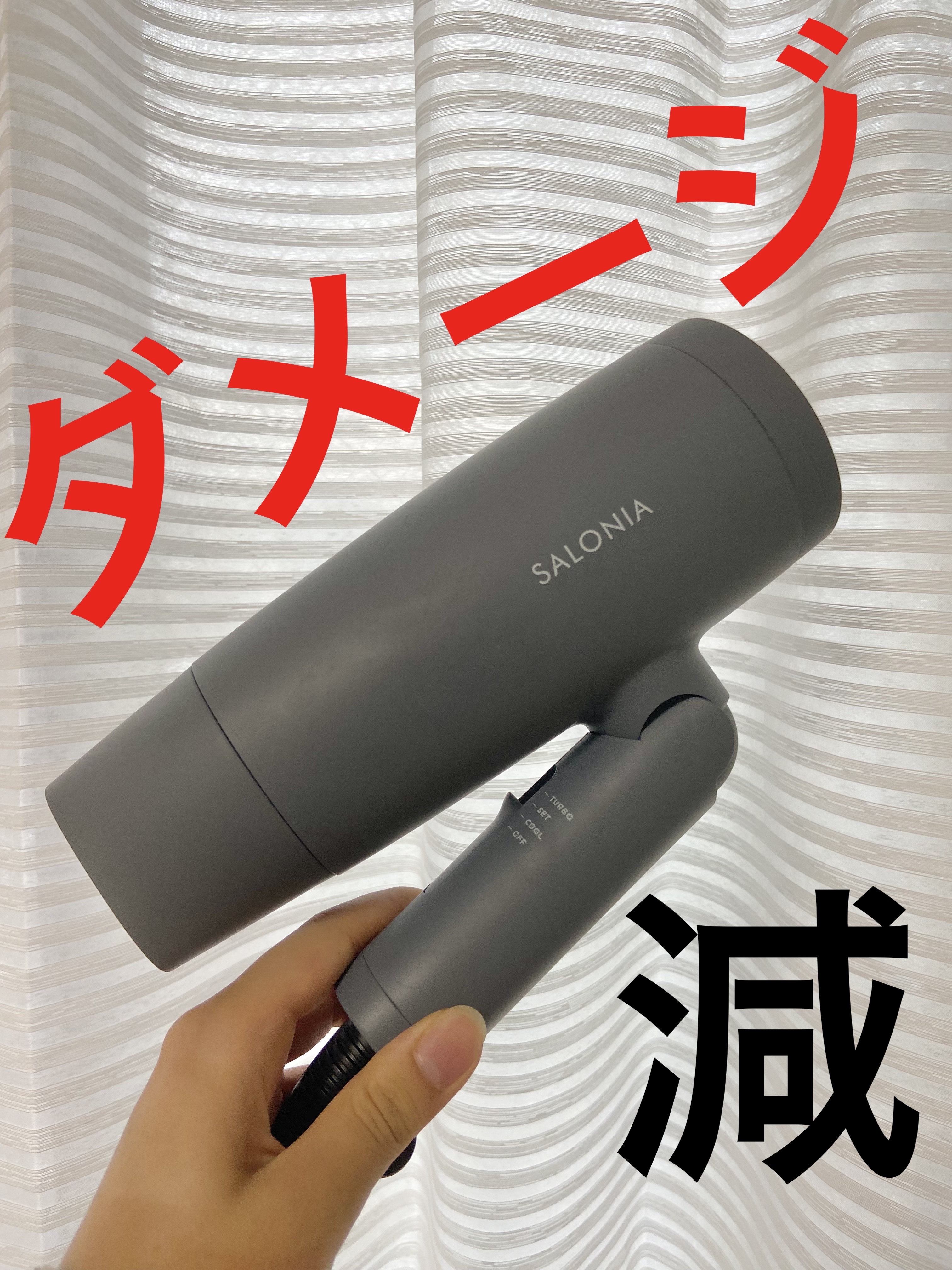 スピーディーイオンドライヤー グレー(WEB限定)/SALONIA/ドライヤーを使ったクチコミ（1枚目）