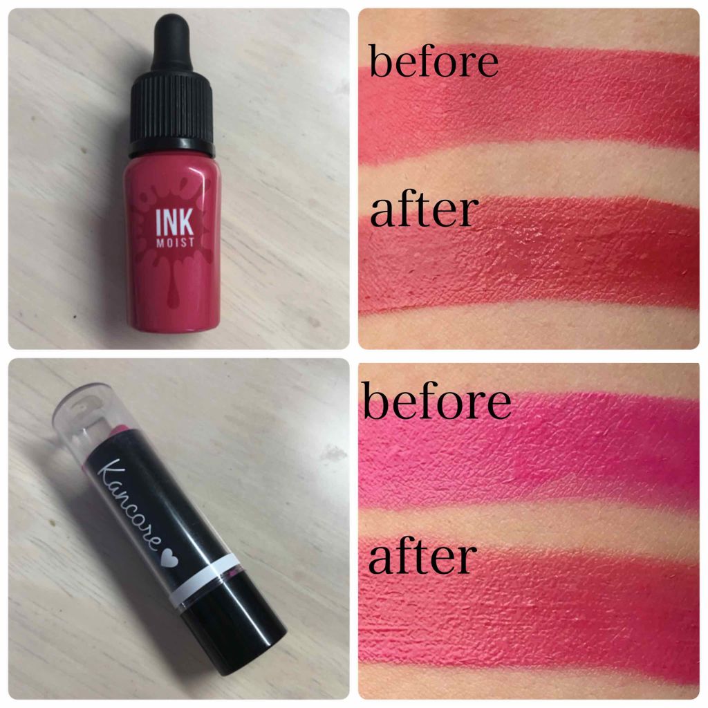 ラスティンググロスリップ/CEZANNE/口紅を使ったクチコミ(3枚目)