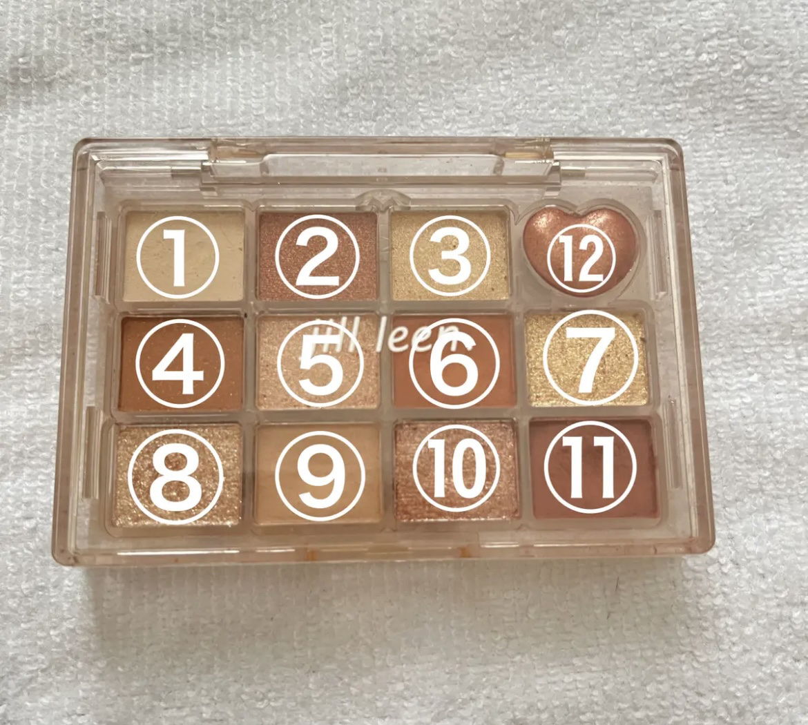 シャイニング12色ミニアイシャドウパレット HT03/jill leen./アイシャドウパレットを使ったクチコミ（3枚目）