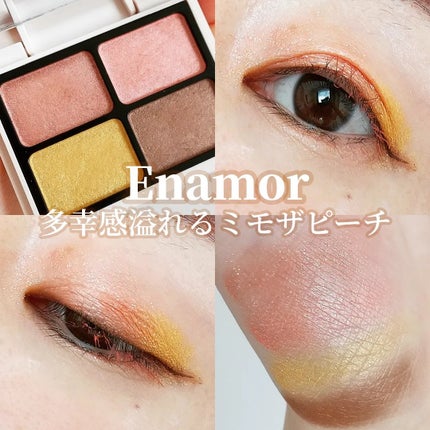 ニュアンスカラーアイズ 104 ミモザピーチ/Enamor/アイシャドウパレットを使ったクチコミ(1枚目)