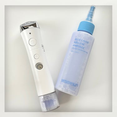 MEDITHERAPY ブルーレイヤーミストアンプルジェット美顔器のクチコミ「𓍯Blue Layer Ampoule Jet＋Azulene Ampoule⌇MEDITHE.....」（1枚目）