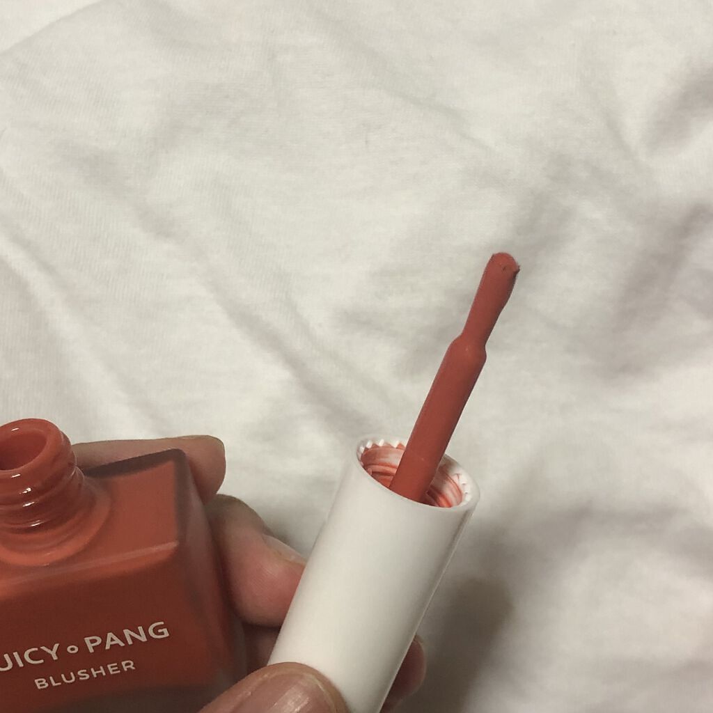 ジューシー パン ウォーター ブラッシャー CR02 PERSIMMON/A’pieu/リキッドチークを使ったクチコミ（2枚目）