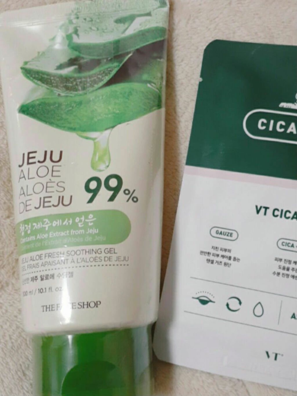 アロエフレッシュスージングモイスチャージェル/THE FACE SHOP/ボディローションを使ったクチコミ(1枚目)