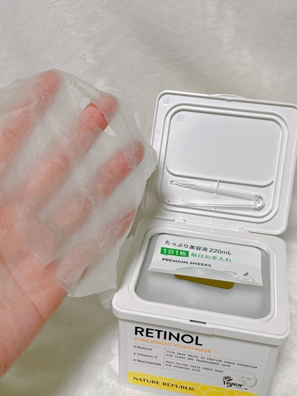 キューブマスク レチノール/ネイチャーリパブリック/シートマスク・パックを使ったクチコミ(3枚目)