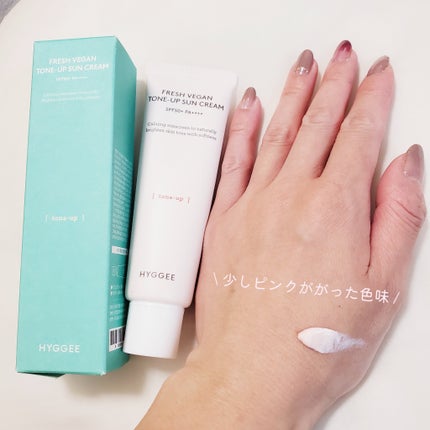 フレッシュヴィーガントーンアップサンクリーム/HYGGEE/日焼け止めクリームを使ったクチコミ(3枚目)