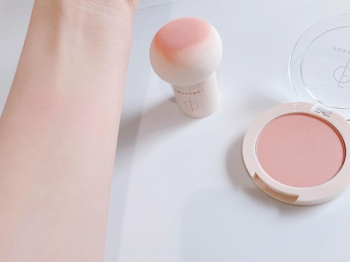 ベアブラッシャー パフ付き/フォレンコス/パウダーチークを使ったクチコミ(5枚目)