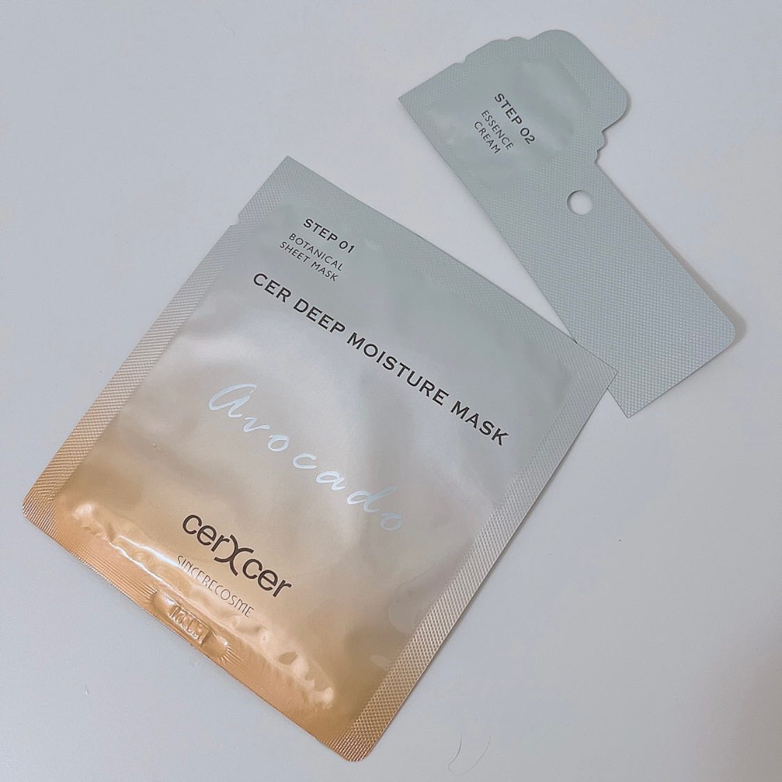 ディープモイスチャー マスク (ケアクリーム付き)/cerXcer/シートマスク・パックを使ったクチコミ(2枚目)