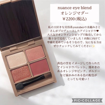 nuance eye blend/nuance eye blend/アイシャドウパレットを使ったクチコミ(2枚目)