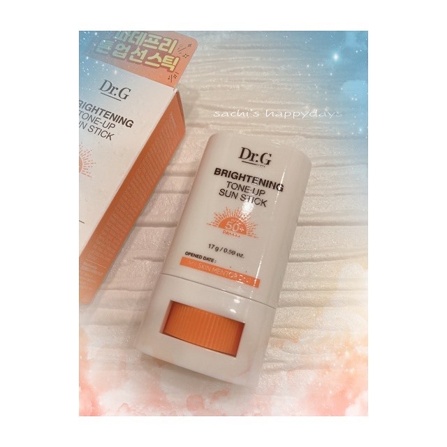 ブライトニングアップサンスティック SPF50+ PA++++/Dr.G/日焼け止めスティックを使ったクチコミ（1枚目）